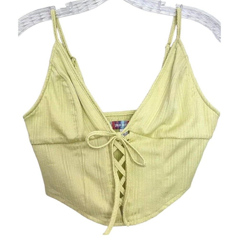 Women's Urban Outfitters Nylon Neon Corset Crop Top Tank Size Small